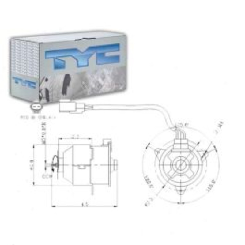 TYC Right Engine Cooling Fan Motor for 2002-2008 Toyota Solara 2.4L L4
