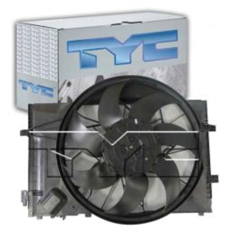 TYC Dual Radiator & Condenser Fan Assembly for 2001-2005 Mercedes-Benz C320