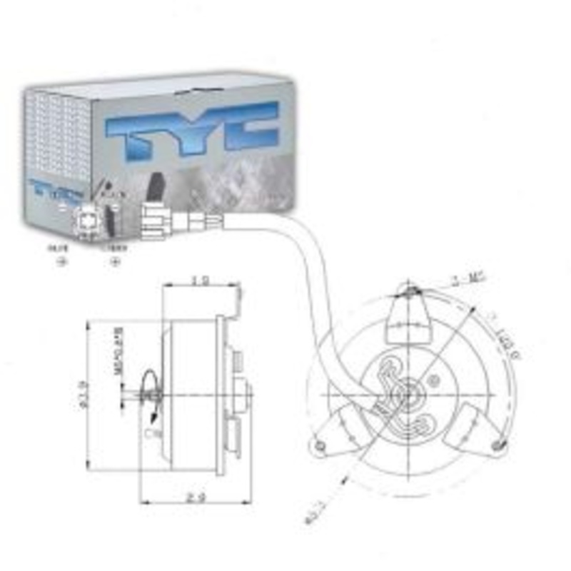 TYC Left Engine Cooling Fan Motor for 1998-2001 Nissan Altima