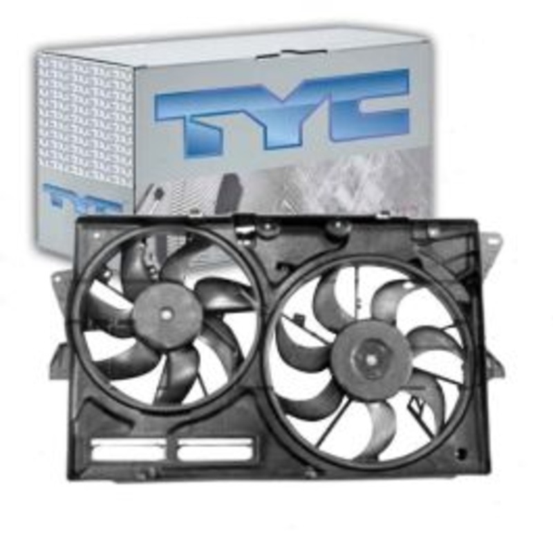 TYC Dual Radiator & Condenser Fan Assembly for 2013-2016 Lincoln MKS 3.5L 3.7L V6