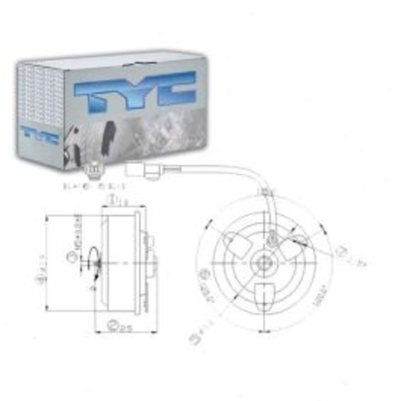 TYC Right Engine Cooling Fan Motor for 2003-2007 Honda Accord 3.0L V6