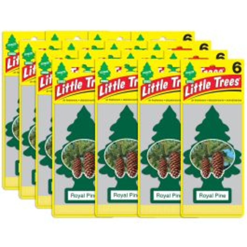 Little Trees Royal Pine Air Freshener for Car and Home - 96 pack