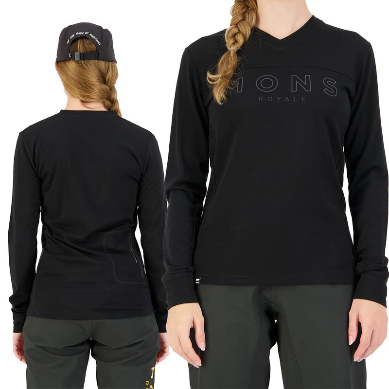 Mons Royale Redwood Enduro VLS Long Sleeve Women's Jersey - Women's XS - Black
